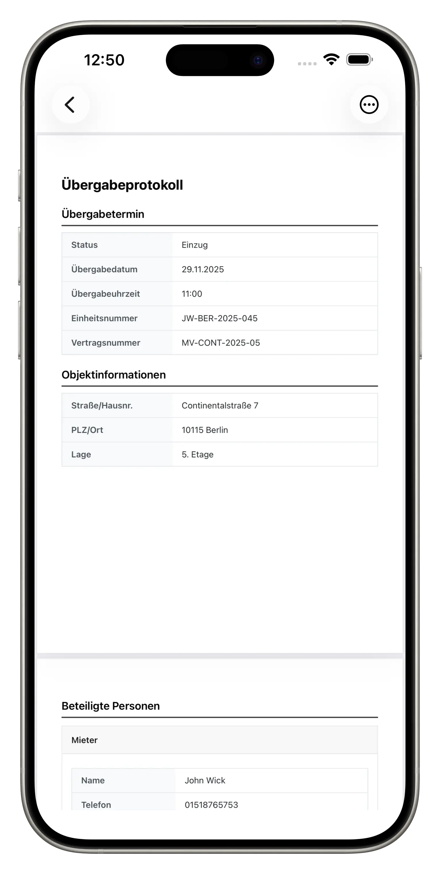 PDF-Export in der Immobilien Protokoll App